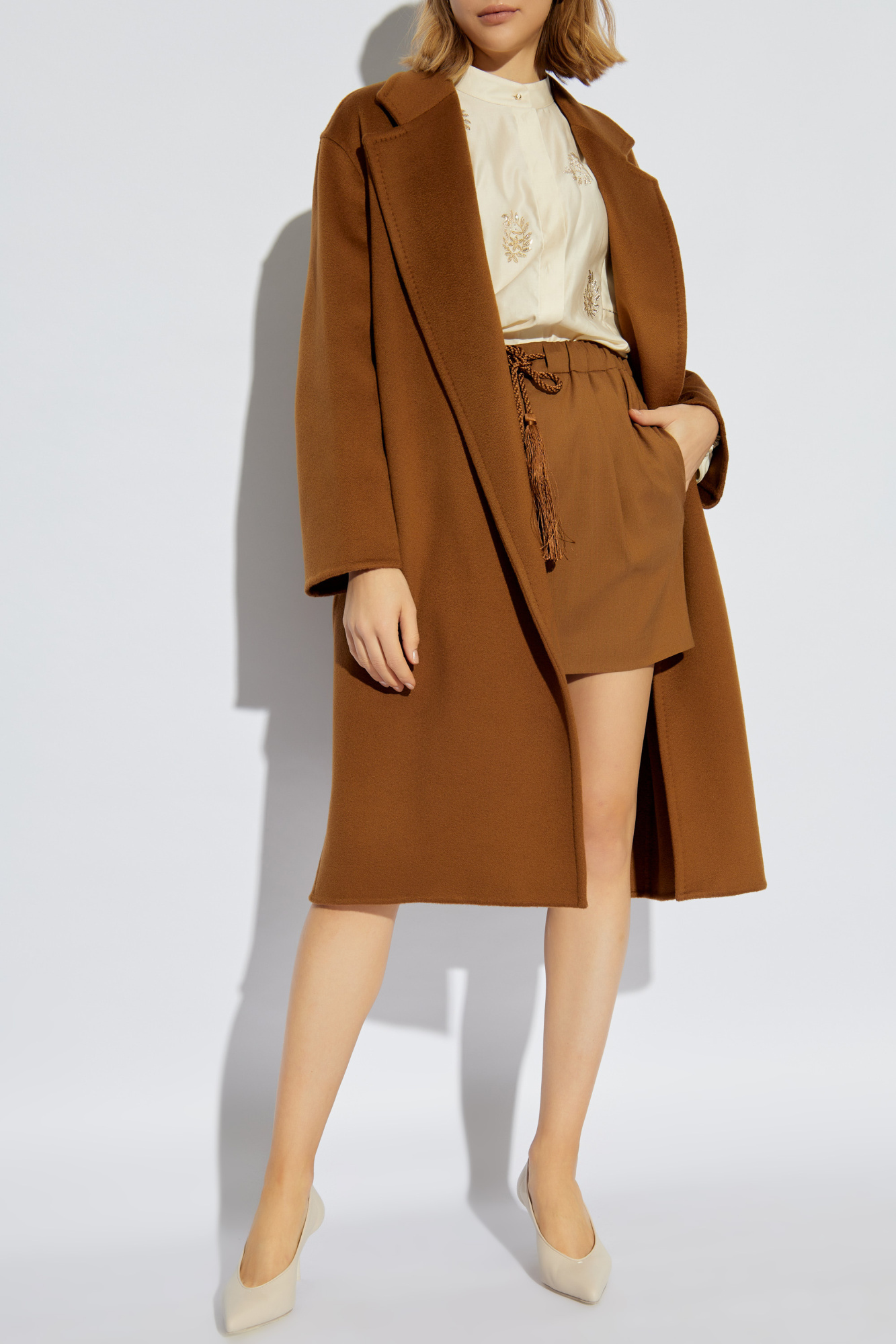 コート Max Mara SS25 'Melinda' coat (2511011101600 029) MAX MARA | Melinda Mid-Length Coat | Antonioli.eu